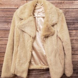 Xhilaration faux fur tan jacket medium